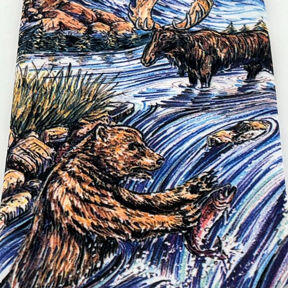 90s Alaskan Scenic neck tie Dem Crazy 1990s vintage - Picture 6 of 8